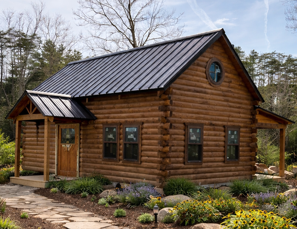 Building the foundation of this custom log cabin